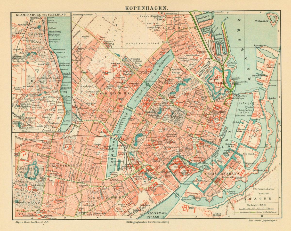 Mapa histórico de Copenhague